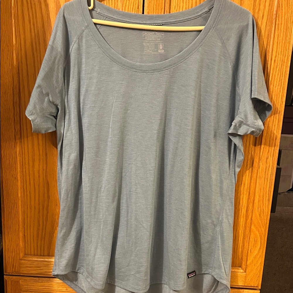 Patagonia Lightweight Scoop Neck Tee in Slate Blue